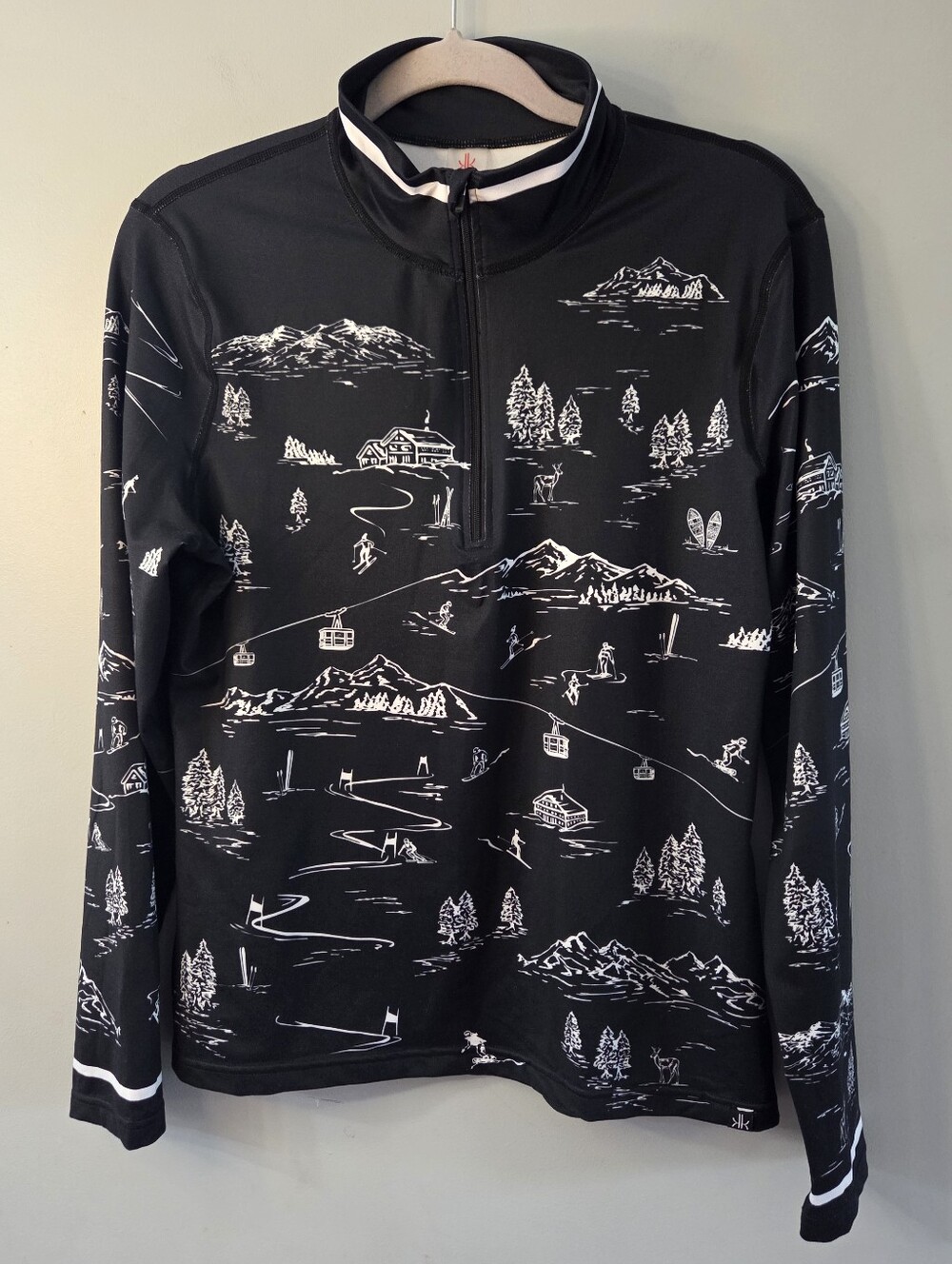 Krismson Klover Women's Drifter Baselayer Black Ski Half Zip Womens Size Large - Picture 2 of 8